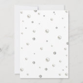 Elegante diamanten en parels Boog Vrijgezellenfees Kaart (Achterkant)