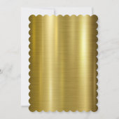 Elegante diamanten jurk goud metallic kaart (Achterkant)