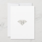 Elegante diamanten kalligrafie proefdiners kaart (Achterkant)