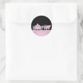 Elegante diamanten koets roze prinses stickers (Tas)