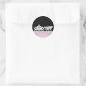 Elegante diamanten koets roze prinses stickers (Tas)