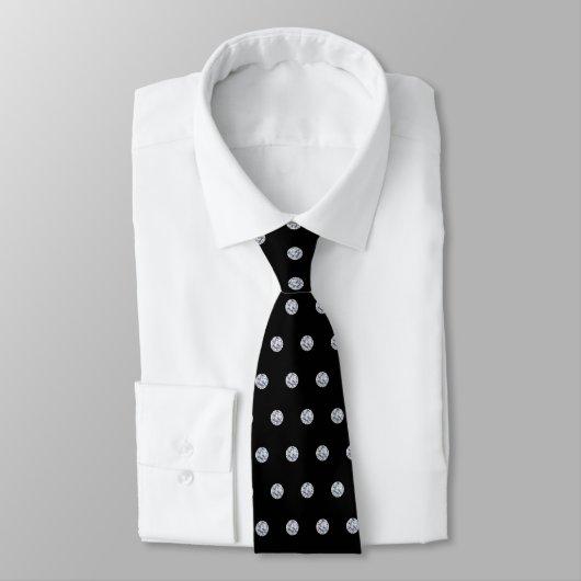 Elegante diamanten op zwart stropdas (Gebonden)