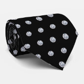 Elegante diamanten op zwart stropdas (Opgerold)