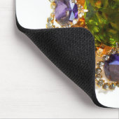 Elegante diamanten paarse groene edelstenen muismat (Hoek)