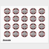 Elegante diamanten rode verlovingsfeest sticker (Vel)
