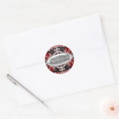 Elegante diamanten rode verlovingsfeest sticker (Envelop)