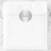 Elegante diamanten tiara prinses sticker (Tas)