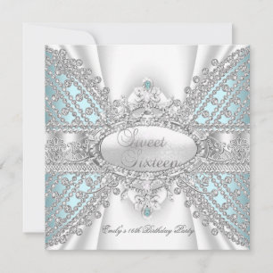 Elegante diamanten turquoise Sweet 16 Zestien uitn Kaart