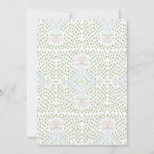 Elegante diamantpatroon bruiloft save the date (Achterkant)