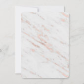 Elegante Diamond Roos Gold Marble Engagement Party Kaart (Achterkant)