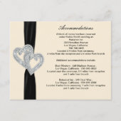 Elegante Diamond Zwart Lint Behuizing Kaarten (Voorkant)