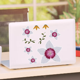 Elegante Dianthus handgetekende bloemige botanisch Sticker