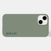 Elegante Diep Bosgroen Minimalistische ROULIV iPho Case-Mate iPhone Case (Achterkant (horizontaal))
