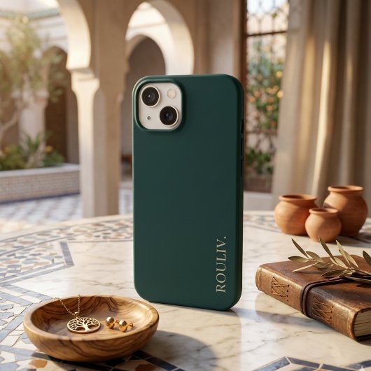 Elegante Diep Bosgroen Minimalistische ROULIV iPho Case-Mate iPhone Case