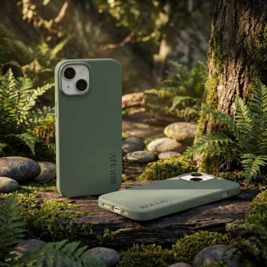 Elegante Diep Bosgroen Minimalistische ROULIV iPho Case-Mate iPhone Case