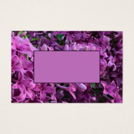 Elegante diep paarse magenta bloemen lilacs visitekaartje