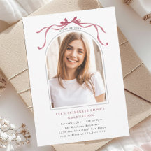 Elegante Diep Roze Strik Afstudeerfeest Boog Foto