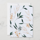 ELEGANTE DIEPBLAUWE BLOEMENBRUILOFT KAART (Achterkant)