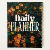 Elegante diepe bloemendagplanner planner (Achterkant)