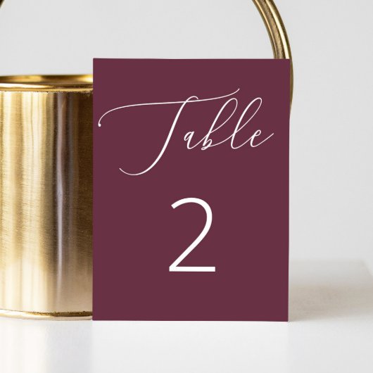 Elegante diepe Bourgondische script minimalistisch Kaart