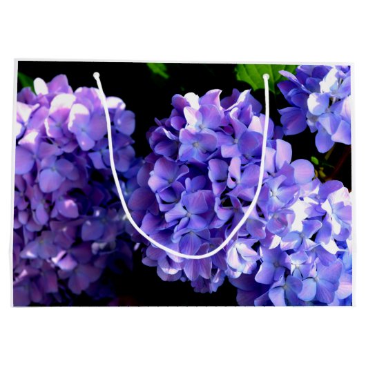 Elegante diepe paarse bloemen maagdenpalmhortensia large cadeautasje (Achterkant)