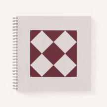 Elegante diepe pruim & parelgrijze geometrische no