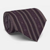 Elegante Diepe Pruim Vintage Luxe Stropdas (Opgerold)
