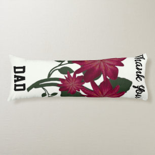 Elegante Dieproze Bloem Illustratie Botanisch Lichaamskussen