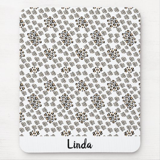 Elegante dierenprint muismat (Voorkant)