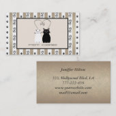 Elegante dierenverzorging Grappige katten  poten s Visitekaartje (Voorkant / Achterkant)