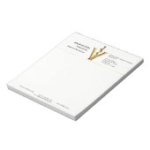 Elegante Diergeneeskunde Vet Gold V Asclepius Notitieblok (Linkerzijde)