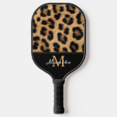 Elegante dierlijke huid luipaard print pickleball paddle (Voorkant)