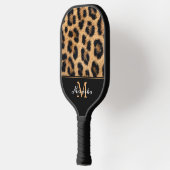 Elegante dierlijke huid luipaard print pickleball paddle (Links)