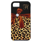 Elegante diermotief met nepdiamant en monogram