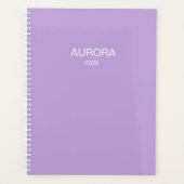 Elegante digitale lavendel gepersonaliseerde naam  planner (Voorkant)