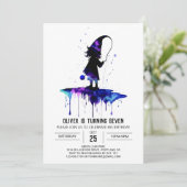 Elegante digitale magische verjaardag kaart (Staand voorkant)