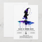 Elegante digitale magische verjaardag kaart (Voorkant / Achterkant)