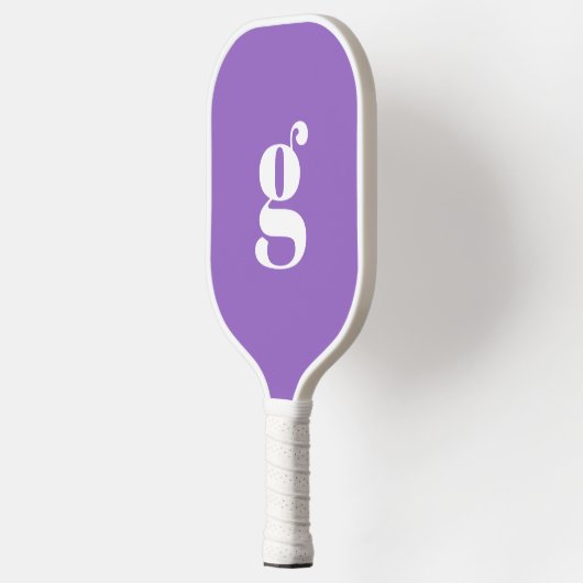 Elegante dikgedrukte monogram initiaal amethist pa pickleball paddle (Links)