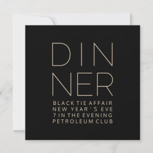 Elegante Dinner Invitation Kaart