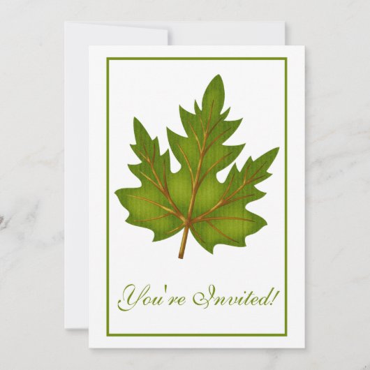 Elegante Dinner Party Uitnodiging Herfst Blad 3 (Voorkant)