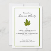 Elegante Dinner Party Uitnodiging Herfst Blad 3 (Achterkant)