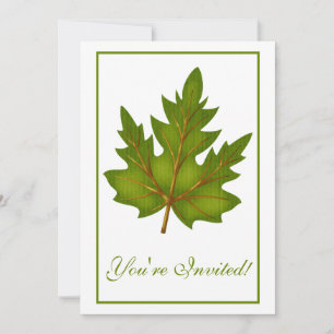 Elegante Dinner Party Uitnodiging Herfst Blad 3