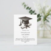 Elegante diploma bedankkaart (Staand voorkant)