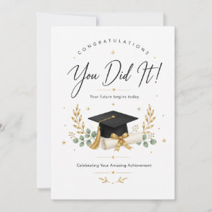 Elegante diploma felicitaties kaart