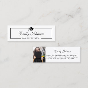 Elegante diploma naamkaart - Fotokaart Contactkaartje
