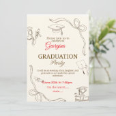 Elegante diploma-uitnodiging CFlat bedankkaart (Staand voorkant)