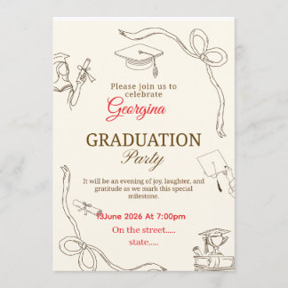 Elegante diploma-uitnodiging CFlat bedankkaart