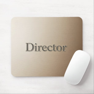 Elegante Directeur Titel Gestructureerd Zandsteen Muismat
