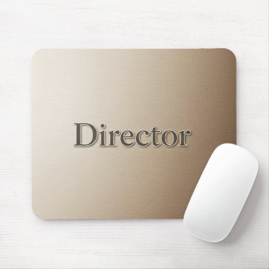 Elegante Directeur Titel Gestructureerd Zandsteen Muismat (Met muis)
