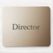 Elegante Directeur Titel Gestructureerd Zandsteen Muismat (Voorkant)